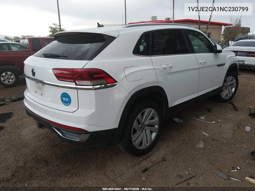 2022 Volkswagen Atlas Cross Sport 3.6L V6 Se W/Technology VIN: 1V2JE2CA1NC230799 Lot: 45415401