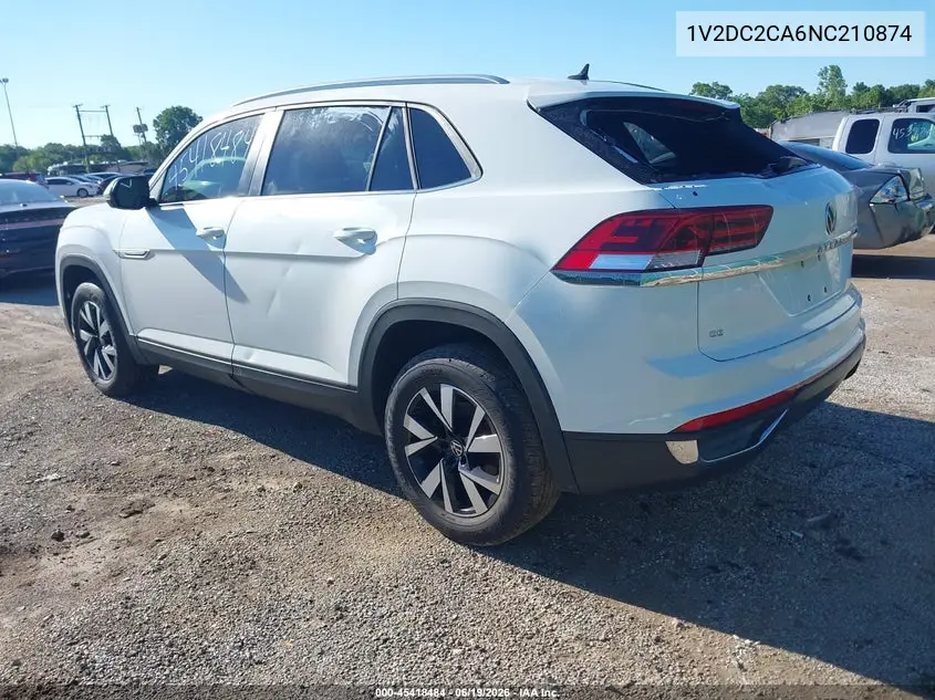 2022 Volkswagen Atlas Cross Sport 2.0T Se VIN: 1V2DC2CA6NC210874 Lot: 45418484