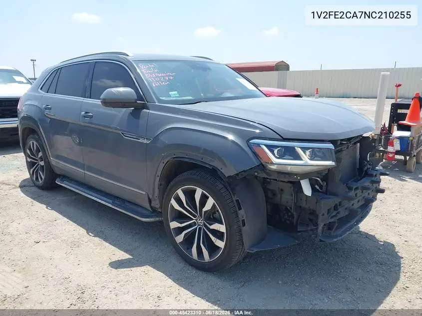 2022 Volkswagen Atlas Cross Sport 3.6L V6 Sel Premium R-Line VIN: 1V2FE2CA7NC210255 Lot: 45423310