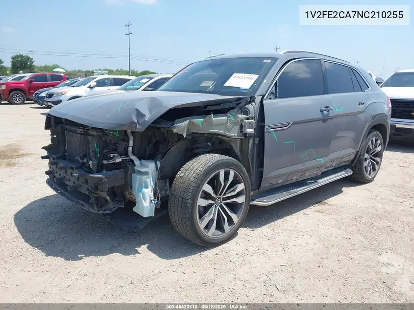 2022 Volkswagen Atlas Cross Sport 3.6L V6 Sel Premium R-Line VIN: 1V2FE2CA7NC210255 Lot: 45423310