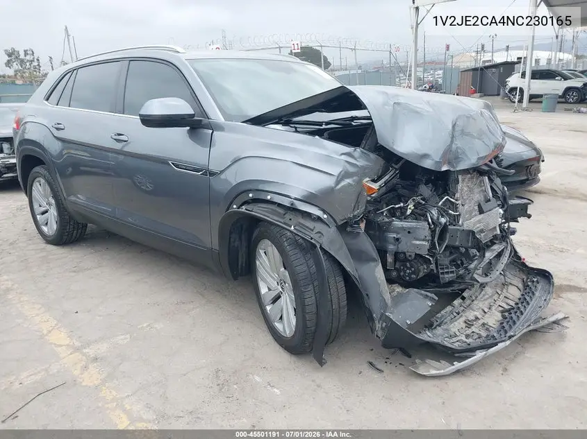 2022 Volkswagen Atlas Cross Sport 3.6L V6 Se W/Technology VIN: 1V2JE2CA4NC230165 Lot: 45501191