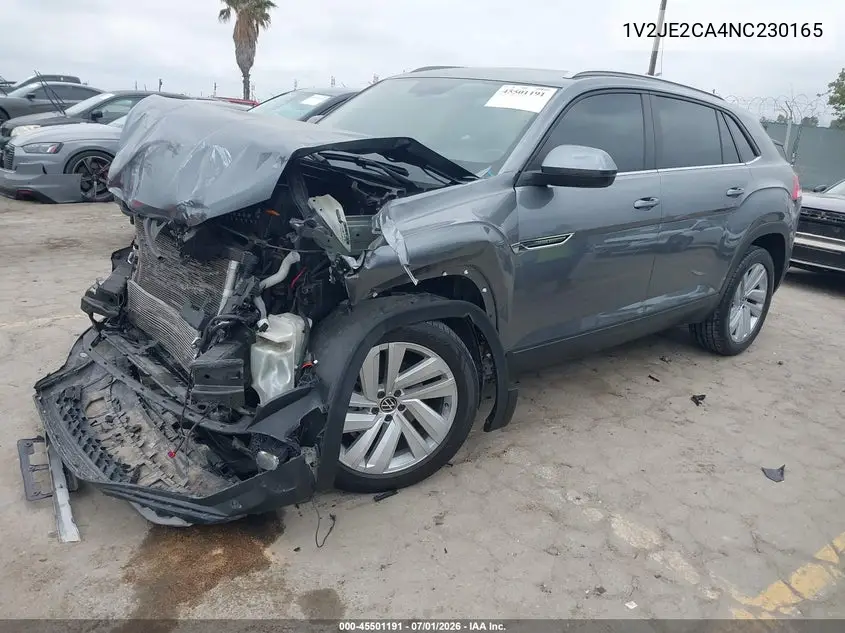 2022 Volkswagen Atlas Cross Sport 3.6L V6 Se W/Technology VIN: 1V2JE2CA4NC230165 Lot: 45501191