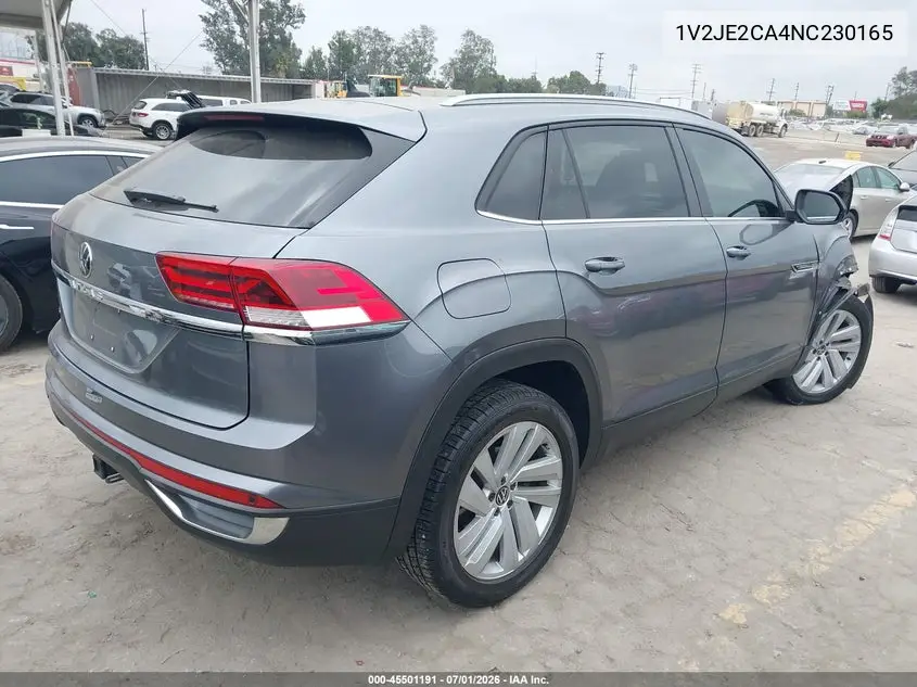 2022 Volkswagen Atlas Cross Sport 3.6L V6 Se W/Technology VIN: 1V2JE2CA4NC230165 Lot: 45501191