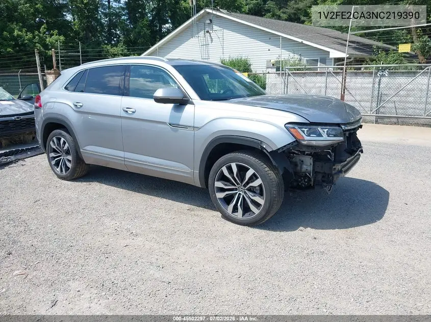2022 Volkswagen Atlas Cross Sport 3.6L V6 Sel Premium R-Line VIN: 1V2FE2CA3NC219390 Lot: 45502297