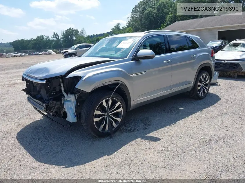 2022 Volkswagen Atlas Cross Sport 3.6L V6 Sel Premium R-Line VIN: 1V2FE2CA3NC219390 Lot: 45502297