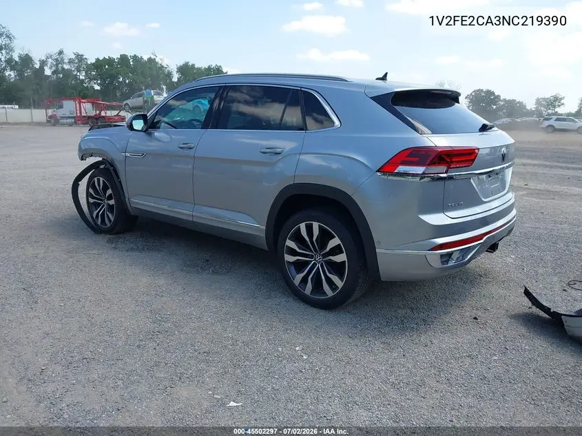 2022 Volkswagen Atlas Cross Sport 3.6L V6 Sel Premium R-Line VIN: 1V2FE2CA3NC219390 Lot: 45502297