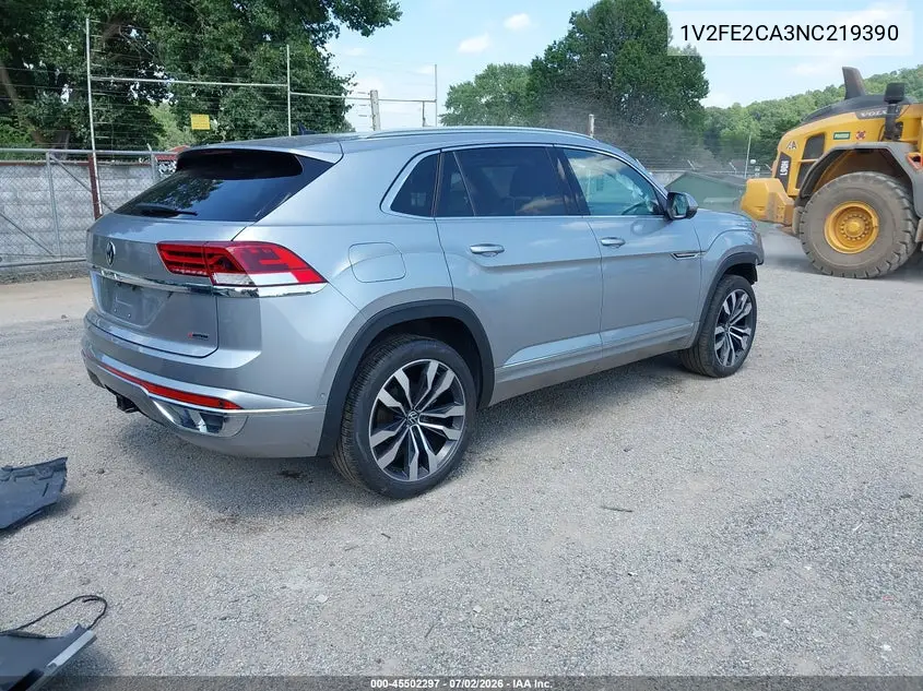 2022 Volkswagen Atlas Cross Sport 3.6L V6 Sel Premium R-Line VIN: 1V2FE2CA3NC219390 Lot: 45502297