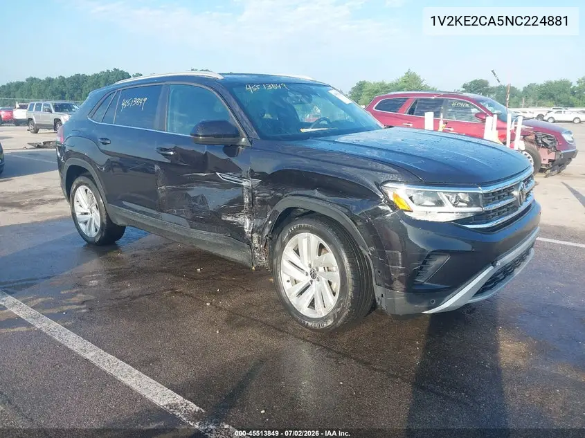 2022 Volkswagen Atlas Cross Sport 3.6L V6 Se W/Technology VIN: 1V2KE2CA5NC224881 Lot: 45513849