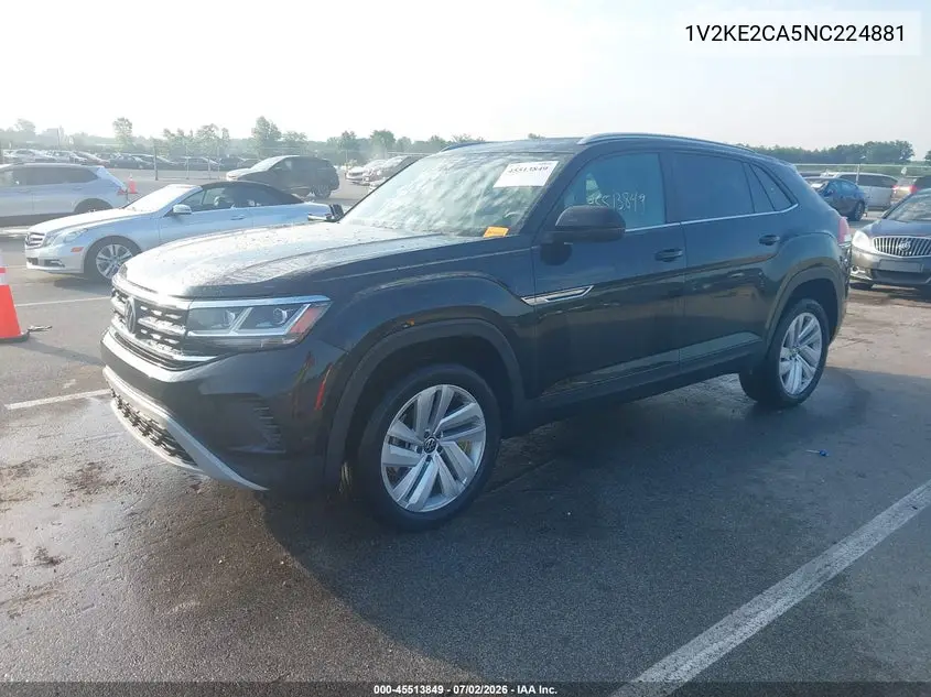 2022 Volkswagen Atlas Cross Sport 3.6L V6 Se W/Technology VIN: 1V2KE2CA5NC224881 Lot: 45513849