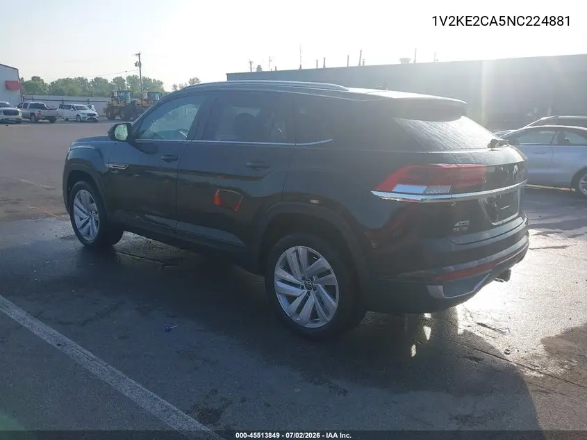 2022 Volkswagen Atlas Cross Sport 3.6L V6 Se W/Technology VIN: 1V2KE2CA5NC224881 Lot: 45513849