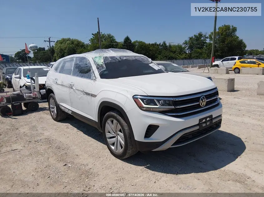 2022 Volkswagen Atlas Cross Sport 3.6L V6 Se W/Technology VIN: 1V2KE2CA8NC230755 Lot: 45561007