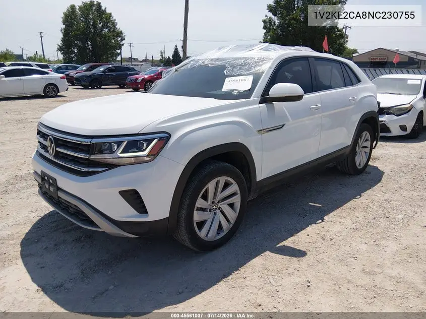 2022 Volkswagen Atlas Cross Sport 3.6L V6 Se W/Technology VIN: 1V2KE2CA8NC230755 Lot: 45561007