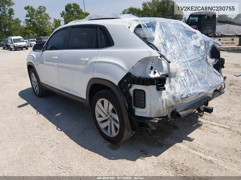 2022 Volkswagen Atlas Cross Sport 3.6L V6 Se W/Technology VIN: 1V2KE2CA8NC230755 Lot: 45561007