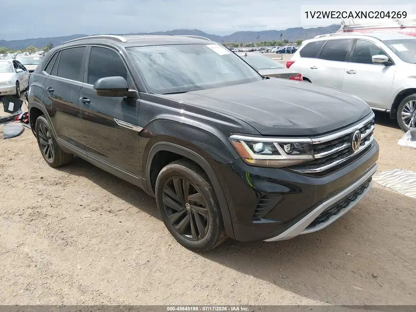 2022 Volkswagen Atlas Cross Sport 3.6L V6 Se W/Technology VIN: 1V2WE2CAXNC204269 Lot: 45645198