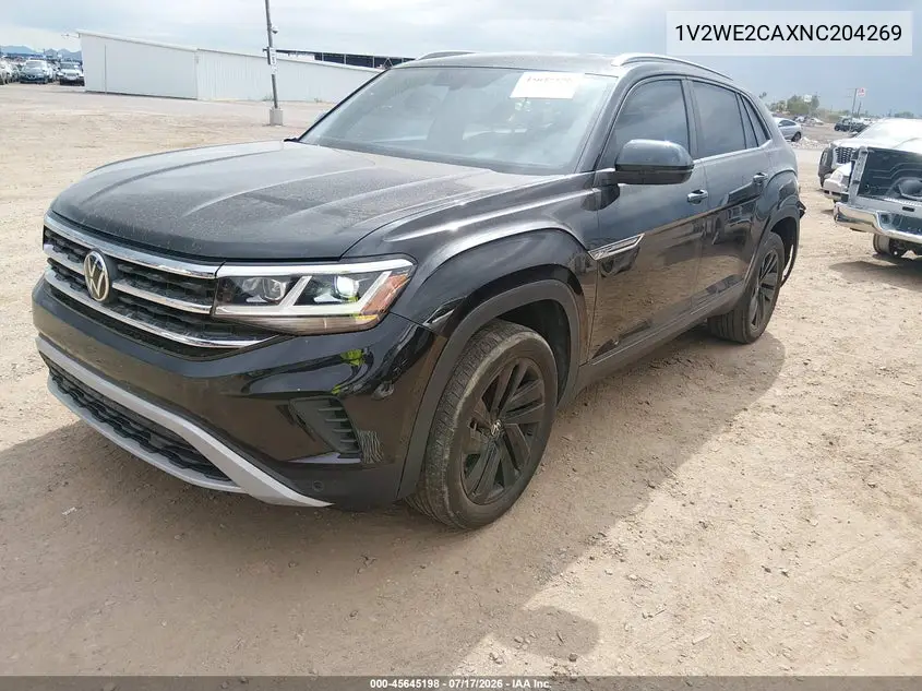 2022 Volkswagen Atlas Cross Sport 3.6L V6 Se W/Technology VIN: 1V2WE2CAXNC204269 Lot: 45645198