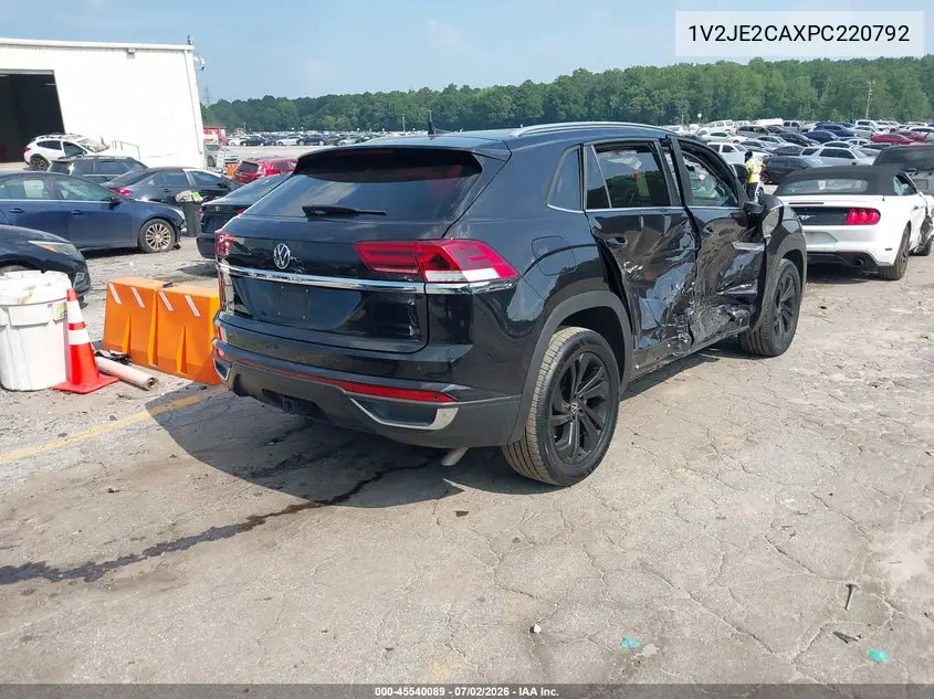 2023 Volkswagen Atlas Cross Sport 3.6L V6 Se W/Technology VIN: 1V2JE2CAXPC220792 Lot: 45540089