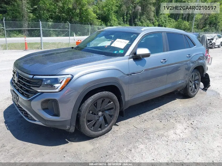 2024 Volkswagen Atlas Cross Sport 2.0T Se W/Technology VIN: 1V2HE2CA4RC210597 Lot: 45136274