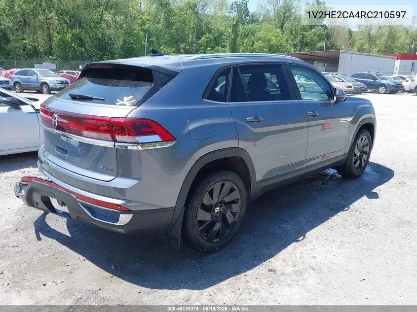 2024 Volkswagen Atlas Cross Sport 2.0T Se W/Technology VIN: 1V2HE2CA4RC210597 Lot: 45136274