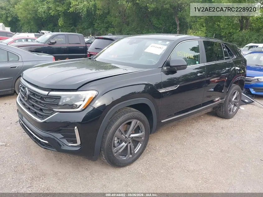 2024 Volkswagen Atlas Cross Sport 2.0T Sel R-Line VIN: 1V2AE2CA7RC228920 Lot: 45144482