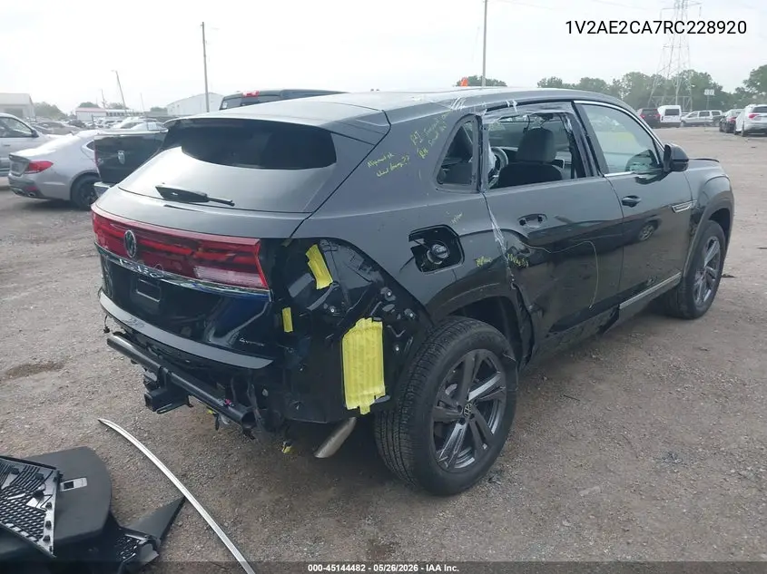 2024 Volkswagen Atlas Cross Sport 2.0T Sel R-Line VIN: 1V2AE2CA7RC228920 Lot: 45144482