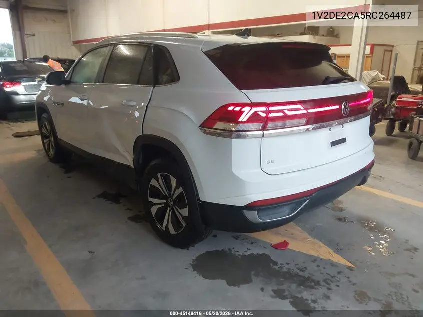 2024 Volkswagen Atlas Cross Sport 2.0T Se VIN: 1V2DE2CA5RC264487 Lot: 45149416