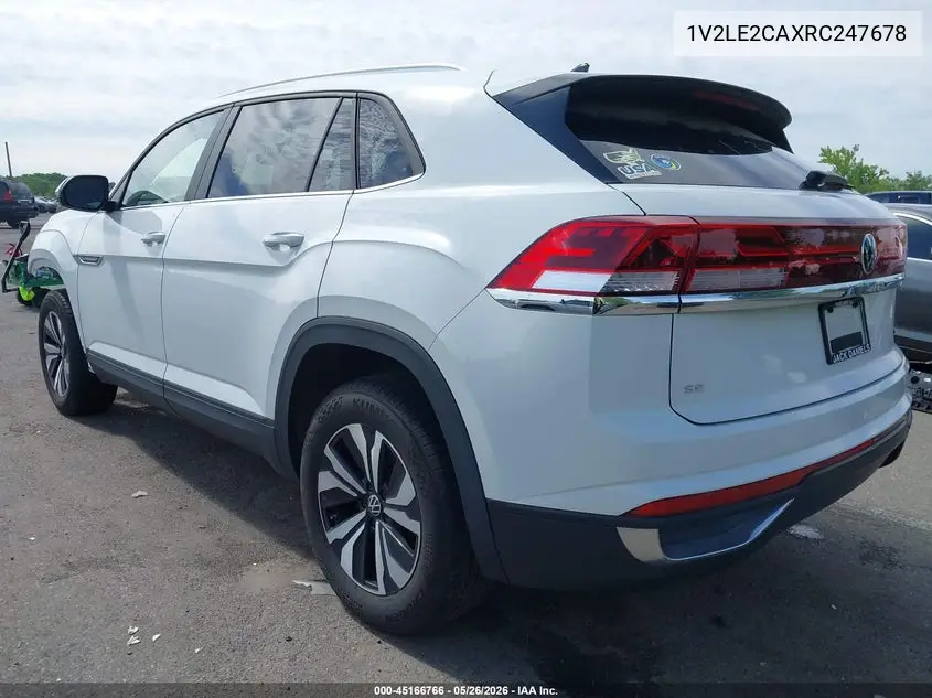 2024 Volkswagen Atlas Cross Sport 2.0T Se VIN: 1V2LE2CAXRC247678 Lot: 45166766
