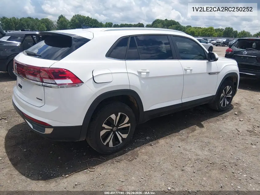 2024 Volkswagen Atlas Cross Sport 2.0T Se VIN: 1V2LE2CA2RC250252 Lot: 45177190