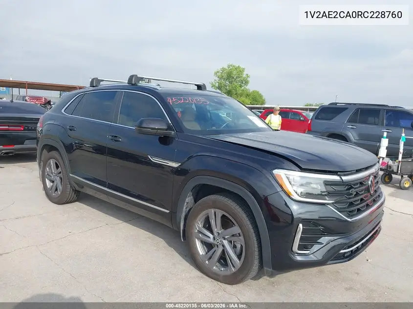 2024 Volkswagen Atlas Cross Sport 2.0T Sel R-Line VIN: 1V2AE2CA0RC228760 Lot: 45220135