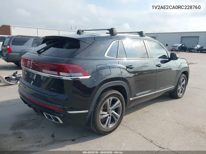 2024 Volkswagen Atlas Cross Sport 2.0T Sel R-Line VIN: 1V2AE2CA0RC228760 Lot: 45220135