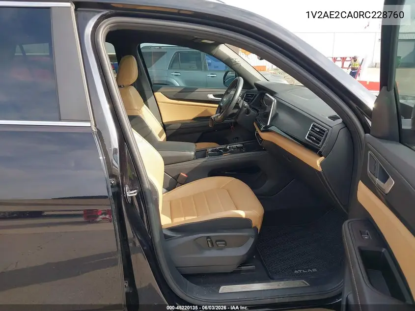 2024 Volkswagen Atlas Cross Sport 2.0T Sel R-Line VIN: 1V2AE2CA0RC228760 Lot: 45220135