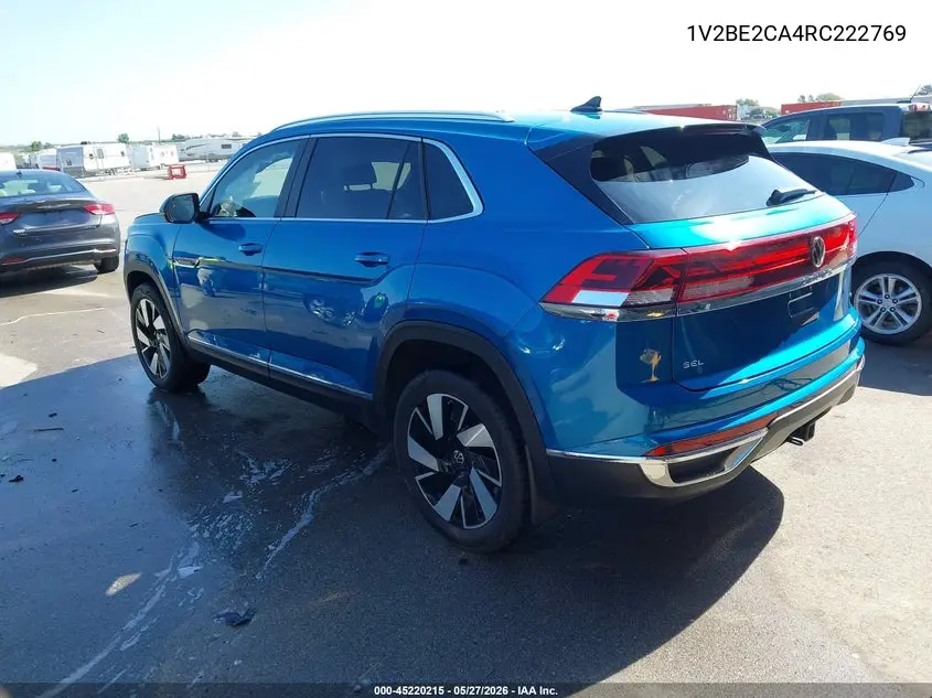 2024 Volkswagen Atlas Cross Sport 2.0T Sel VIN: 1V2BE2CA4RC222769 Lot: 45220215