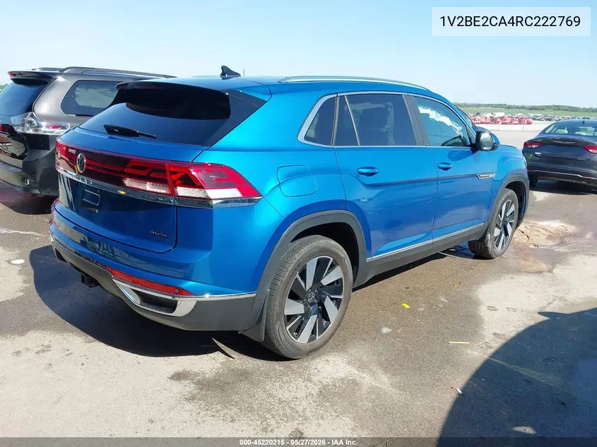 2024 Volkswagen Atlas Cross Sport 2.0T Sel VIN: 1V2BE2CA4RC222769 Lot: 45220215