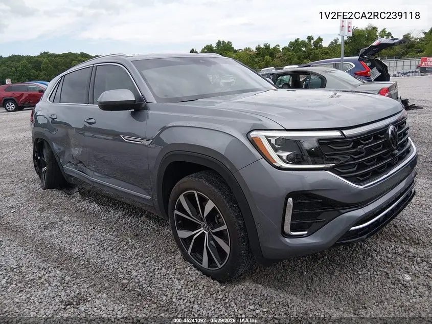 2024 Volkswagen Atlas Cross Sport 2.0T Sel Premium R-Line VIN: 1V2FE2CA2RC239118 Lot: 45241092