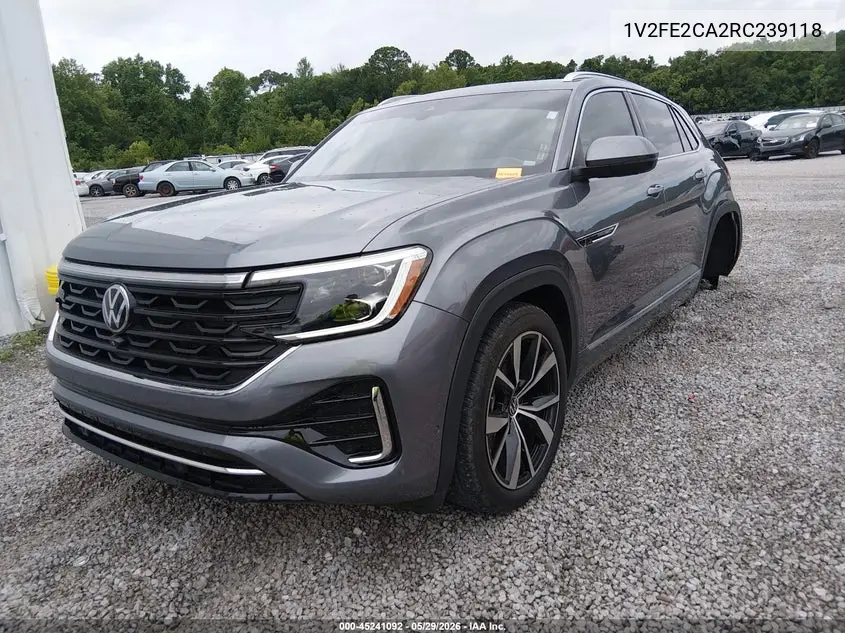 2024 Volkswagen Atlas Cross Sport 2.0T Sel Premium R-Line VIN: 1V2FE2CA2RC239118 Lot: 45241092