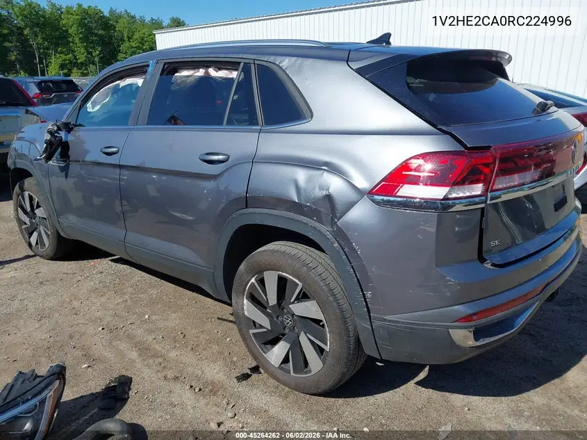 2024 Volkswagen Atlas Cross Sport 2.0T Se W/Technology VIN: 1V2HE2CA0RC224996 Lot: 45264262