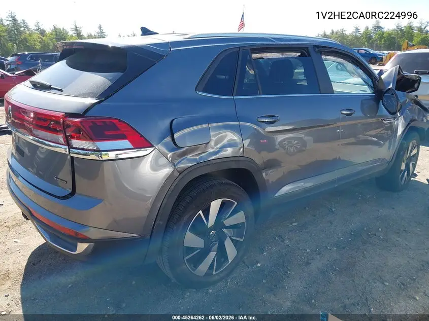 2024 Volkswagen Atlas Cross Sport 2.0T Se W/Technology VIN: 1V2HE2CA0RC224996 Lot: 45264262