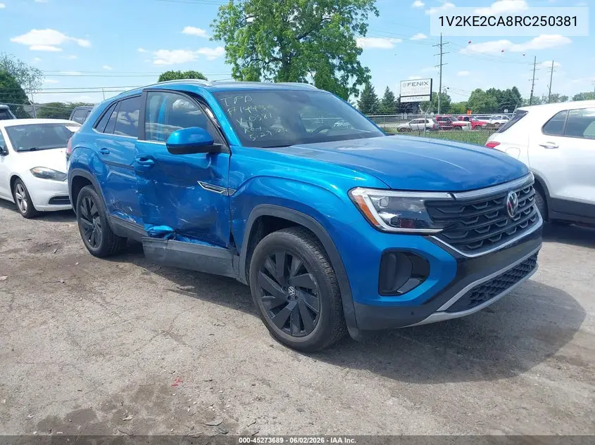 2024 Volkswagen Atlas Cross Sport 2.0T Se W/Technology VIN: 1V2KE2CA8RC250381 Lot: 45273689