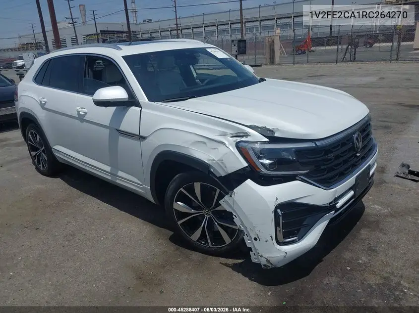 2024 Volkswagen Atlas Cross Sport 2.0T Sel Premium R-Line VIN: 1V2FE2CA1RC264270 Lot: 45288407