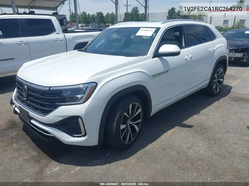 2024 Volkswagen Atlas Cross Sport 2.0T Sel Premium R-Line VIN: 1V2FE2CA1RC264270 Lot: 45288407