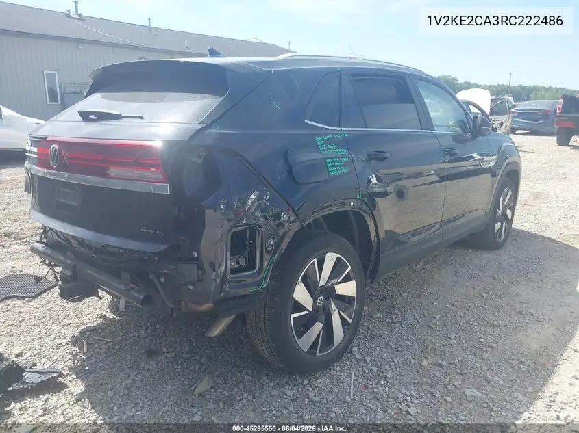2024 Volkswagen Atlas Cross Sport 2.0T Se W/Technology VIN: 1V2KE2CA3RC222486 Lot: 45295550