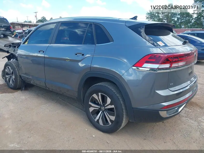 2024 Volkswagen Atlas Cross Sport 2.0T Se VIN: 1V2DE2CA3RC203171 Lot: 45366781