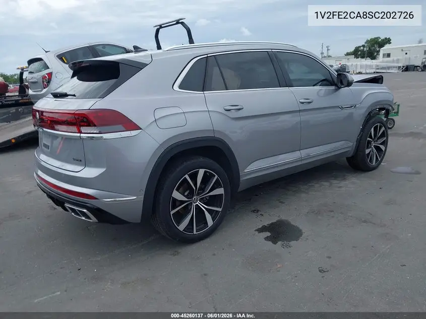 2025 Volkswagen Atlas Cross Sport 2.0T Sel Premium R-Line VIN: 1V2FE2CA8SC202726 Lot: 45260137