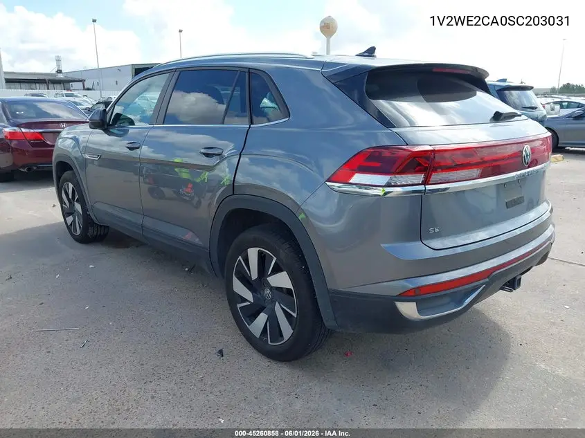 2025 Volkswagen Atlas Cross Sport 2.0T Se W/Technology VIN: 1V2WE2CA0SC203031 Lot: 45260858