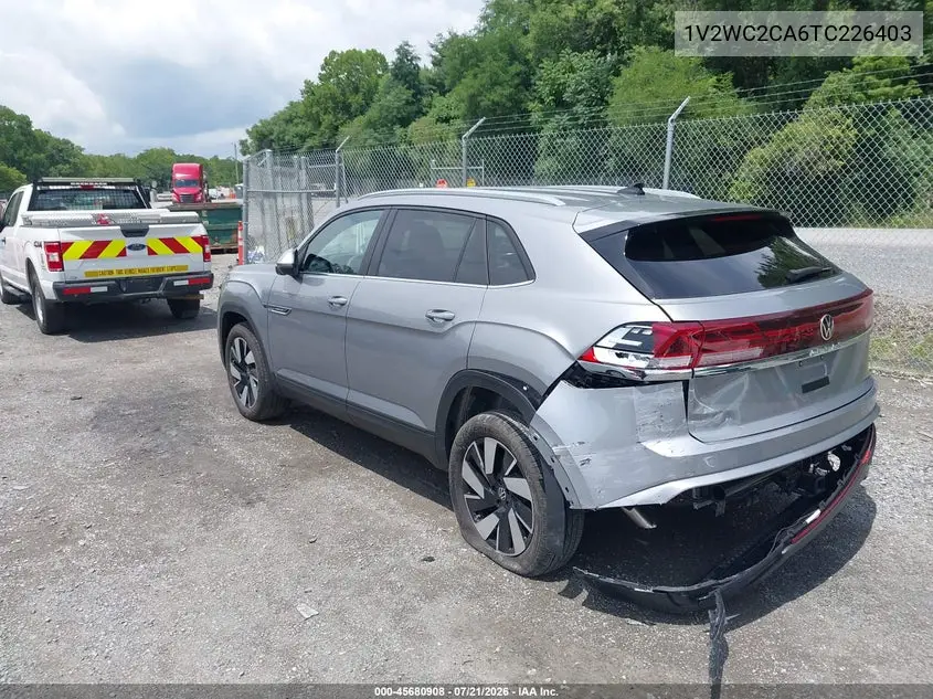2026 Volkswagen Atlas Cross Sport Se With Technology VIN: 1V2WC2CA6TC226403 Lot: 45680908