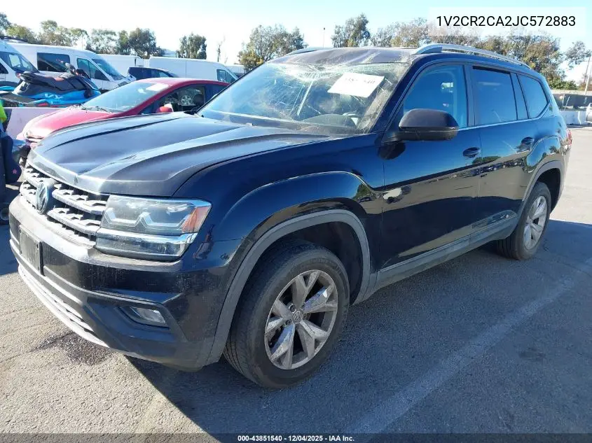 1V2CR2CA2JC572883 2018 Volkswagen Atlas 3.6L V6 Se
