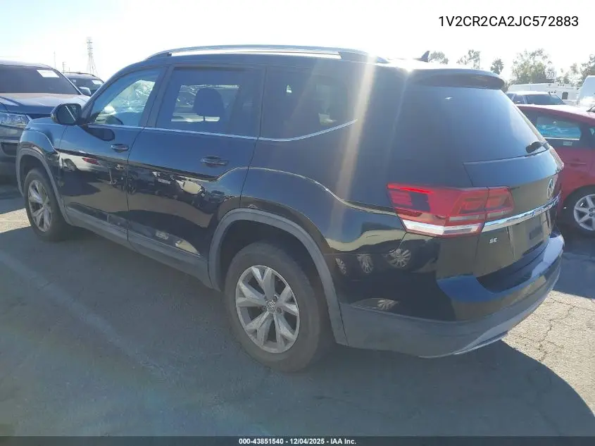 1V2CR2CA2JC572883 2018 Volkswagen Atlas 3.6L V6 Se
