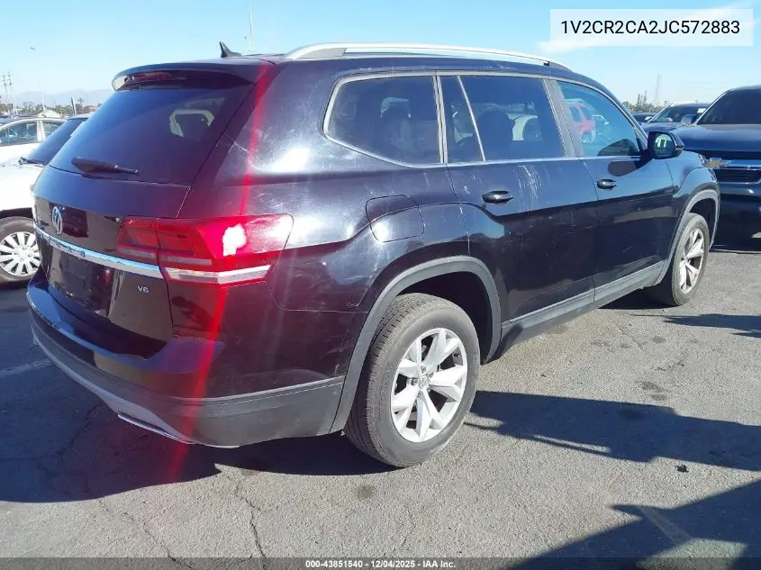 1V2CR2CA2JC572883 2018 Volkswagen Atlas 3.6L V6 Se
