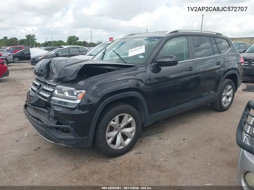 2018 Volkswagen Atlas 2.0T S VIN: 1V2AP2CA8JC572707 Lot: 45352391