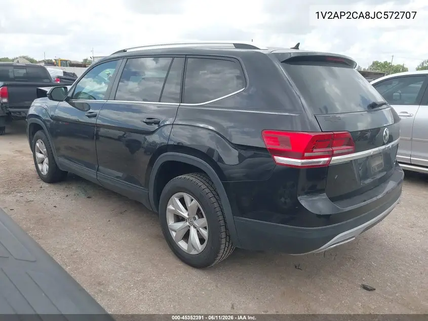 2018 Volkswagen Atlas 2.0T S VIN: 1V2AP2CA8JC572707 Lot: 45352391