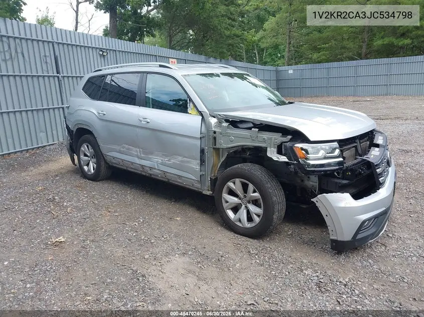 2018 Volkswagen Atlas 3.6L V6 Se VIN: 1V2KR2CA3JC534798 Lot: 45470245